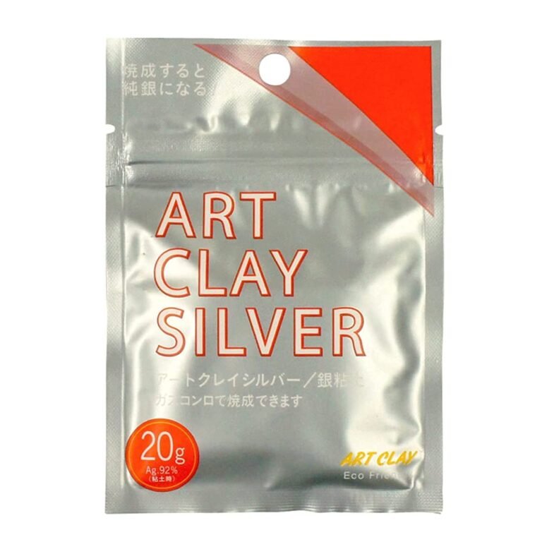Silver Art Clay in a sealed package with Japanese text and orange accents