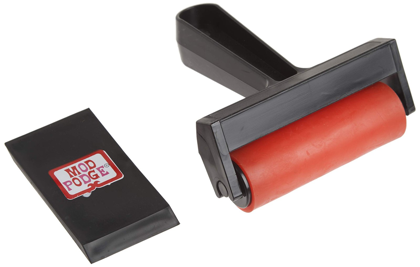 Mod Podge brayer and smoothing tool on a white background