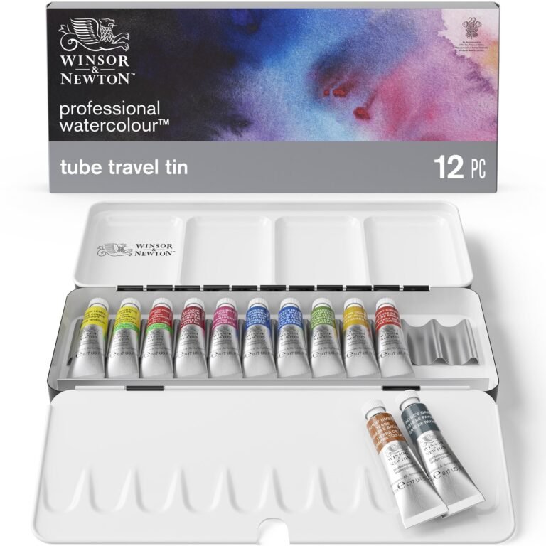 Winsor & Newton professional watercolor tube travel tin with 12 tubes