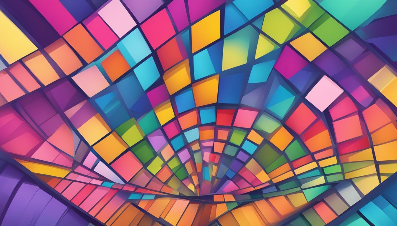 A vibrant palette of colors arranged in a harmonious composition, with varying hues and tones creating a sense of balance and unity