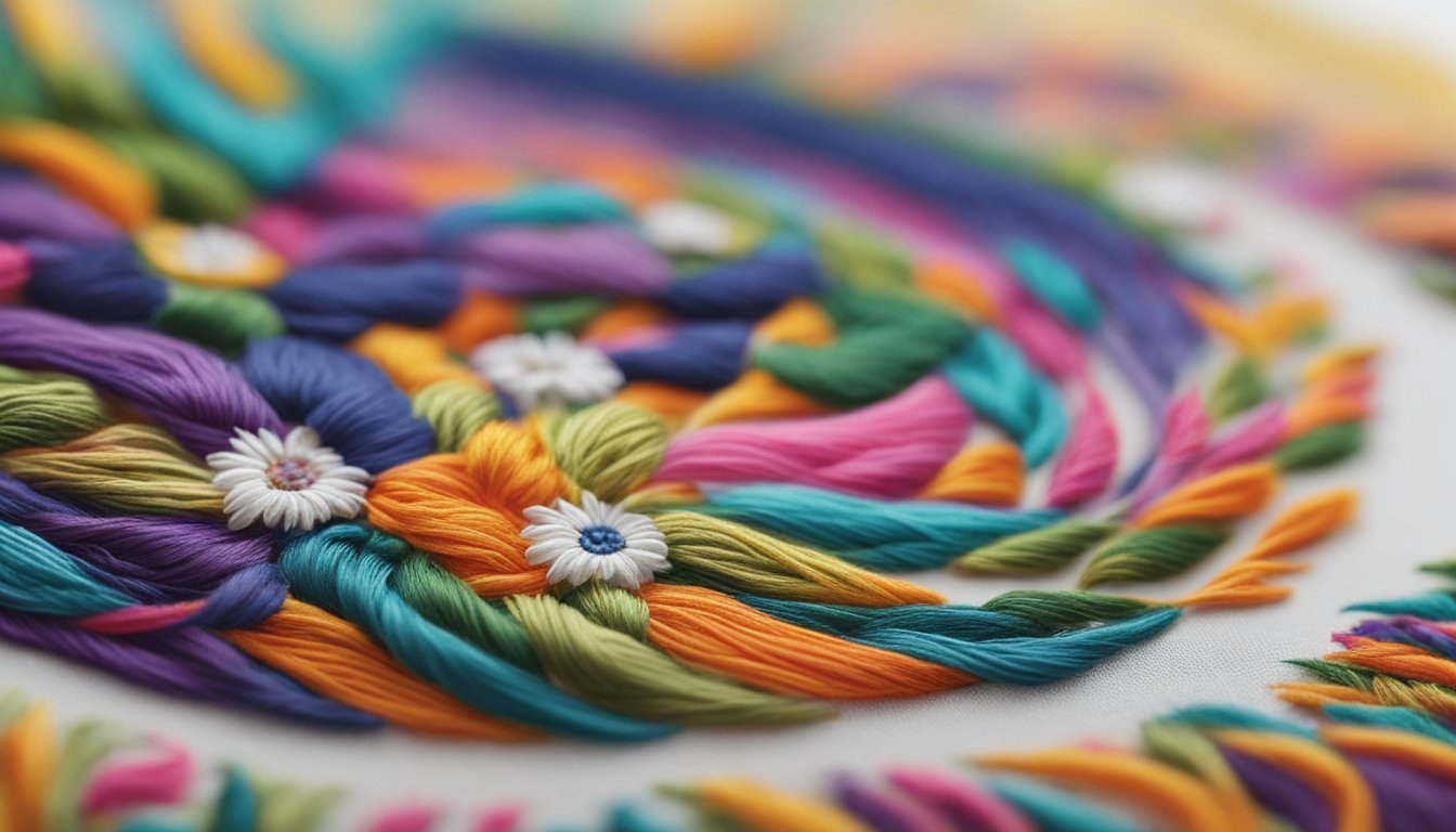 Vibrant threads weave through fabric, creating intricate patterns in various embroidery techniques.</p><p>Needles glide gracefully, adding dimension and texture to the craft projects