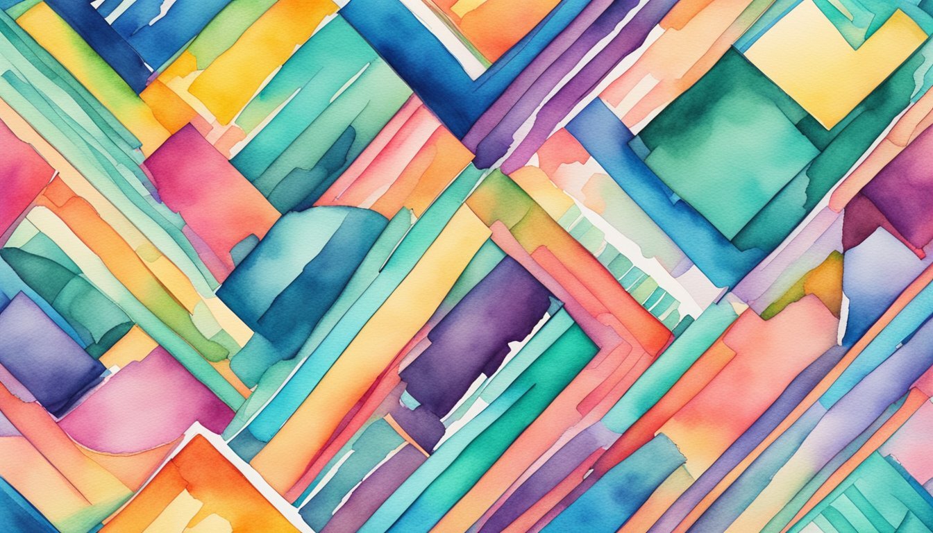 Vibrant watercolor markers creating abstract patterns on paper, blending and layering in 10 unique ways